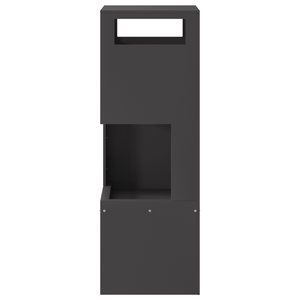 Focolare Quadrato Nero 35x35x100 cm Acciaio