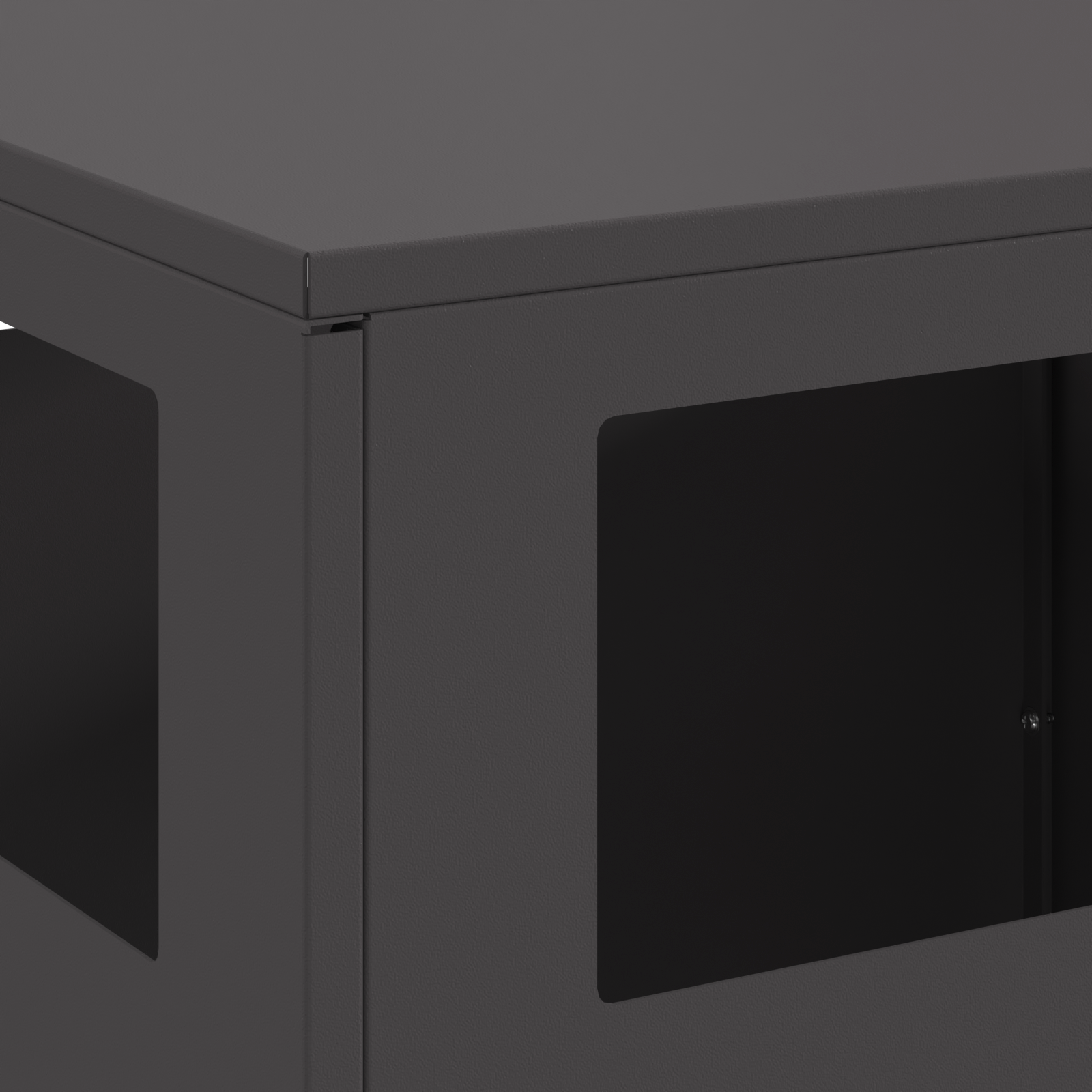 Pala di Fuoco  Nera 50x50x100 cm Acciaio