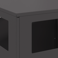 Pala di Fuoco  Nera 50x50x100 cm Acciaio