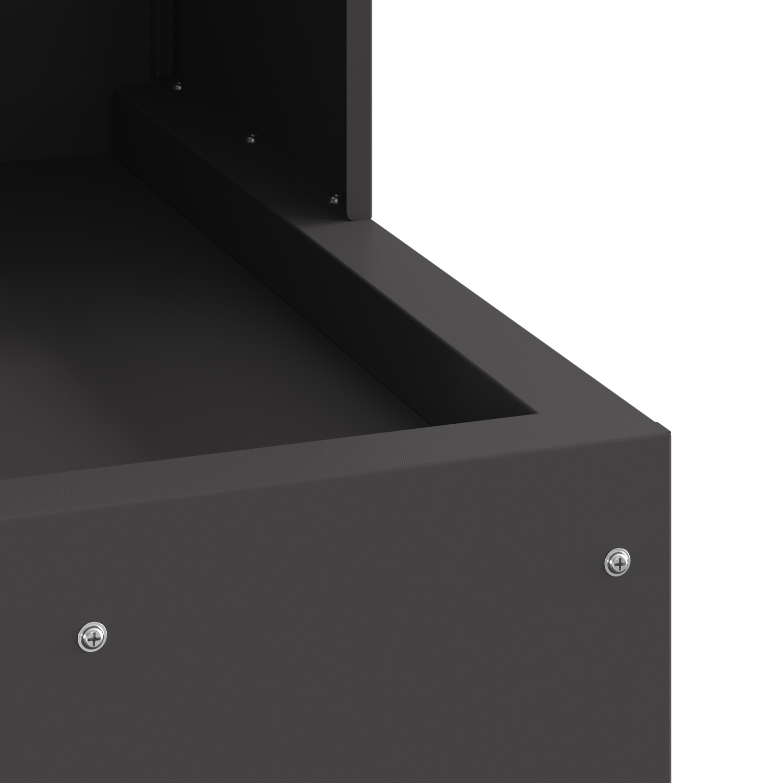 Pala di Fuoco  Nera 50x50x100 cm Acciaio