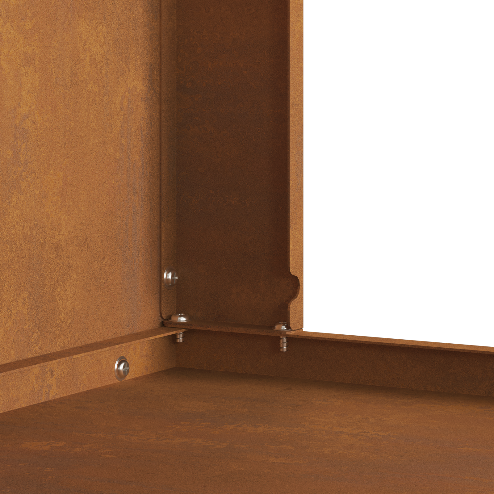 Camino da Foco con Camino 60x40x96 cm Acciaio Invecchiato