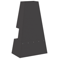 Focolare con spazio per legna Nero 60x35x100 cm Acciaio