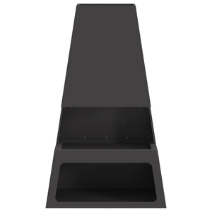 Focolare con spazio per legna Nero 60x35x100 cm Acciaio