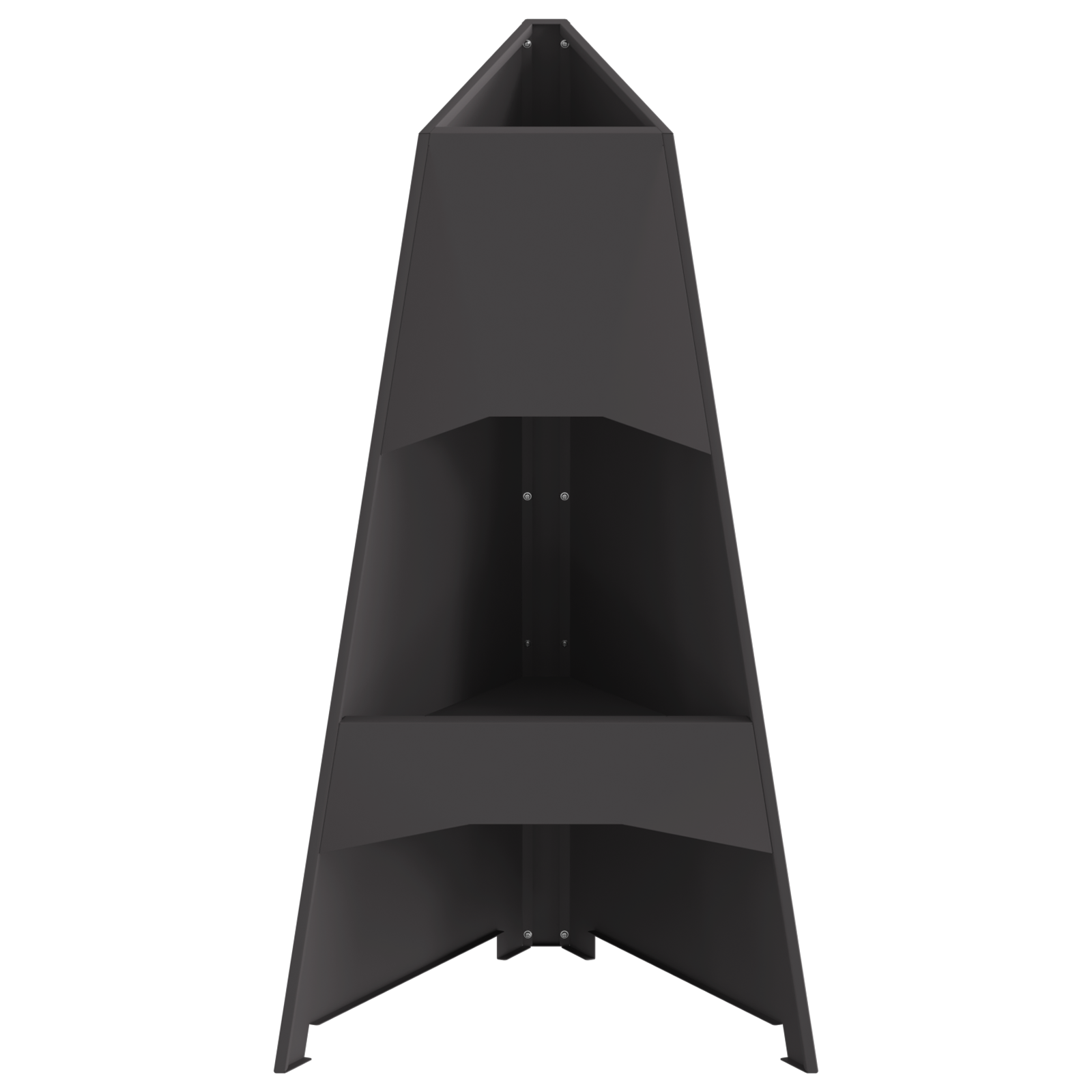 Braciere Piramidale Nero 50x45x95 cm Acciaio