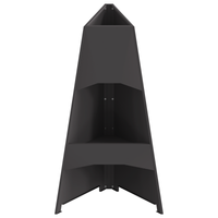 Braciere Piramidale Nero 50x45x95 cm Acciaio