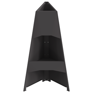 Braciere Piramidale Nero 50x45x95 cm Acciaio