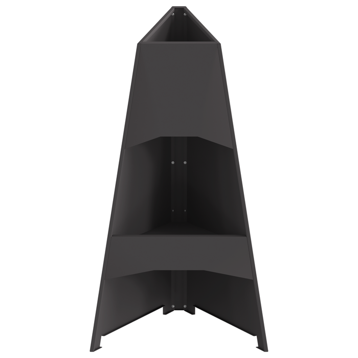 Braciere Piramidale Nero 50x45x95 cm Acciaio