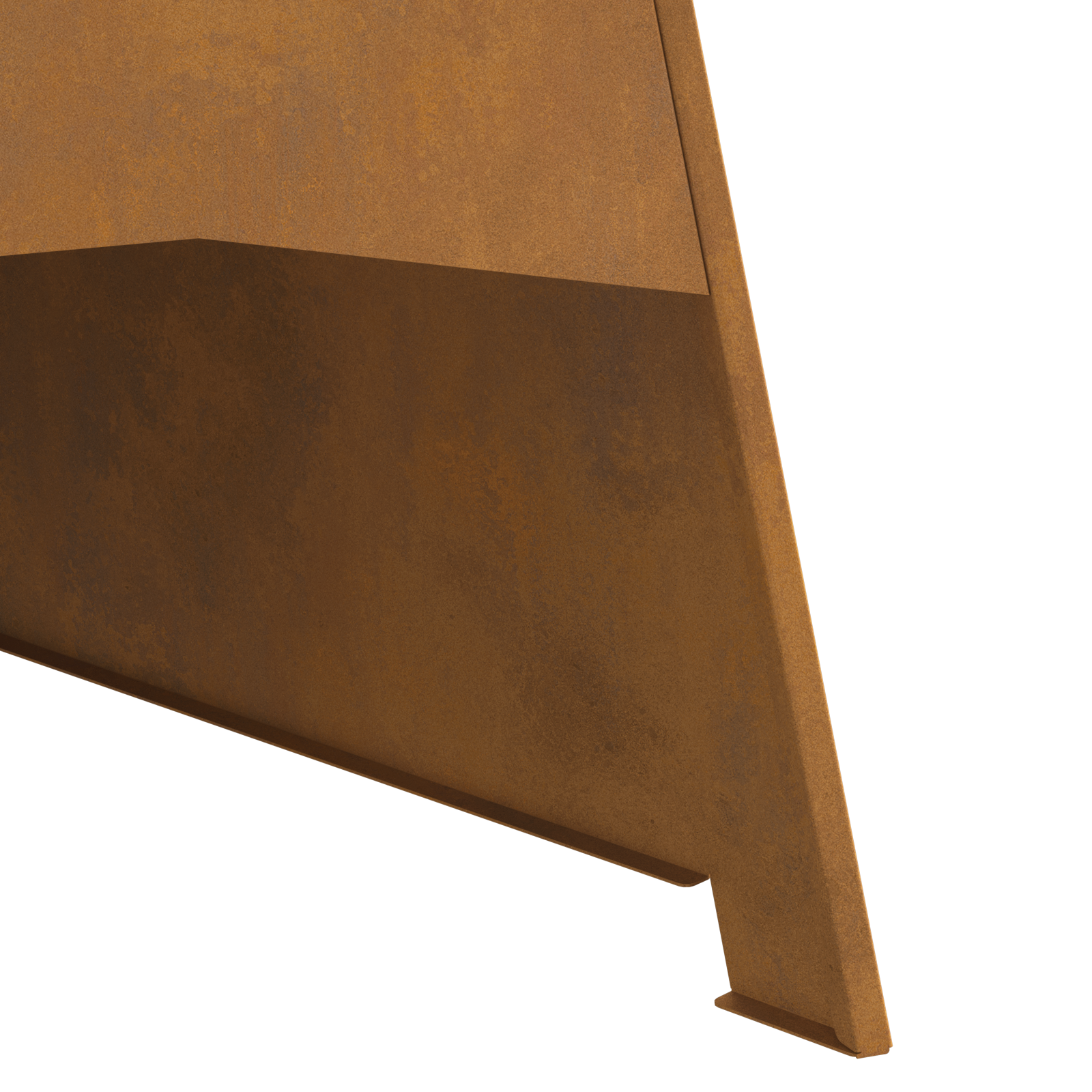 Focolare a Piramide 50x45x95 cm in Acciaio Invecchiato