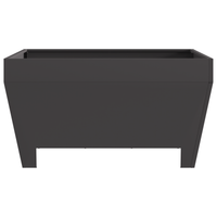 Braciere Quadrato Nero 80x80x43 cm in Acciaio -