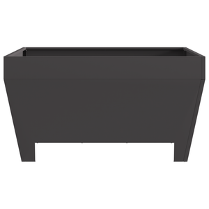 Braciere Quadrato Nero 80x80x43 cm in Acciaio -