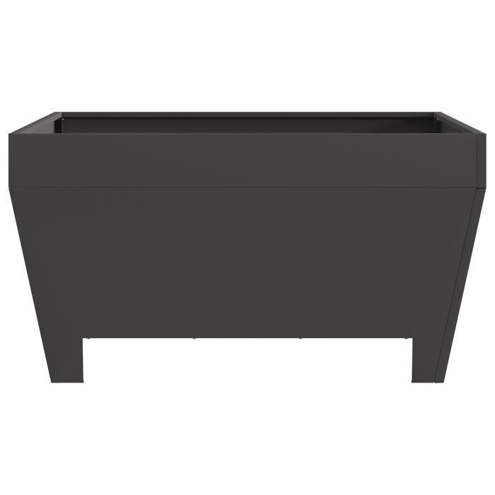 Braciere Quadrato Nero 80x80x43 cm in Acciaio -