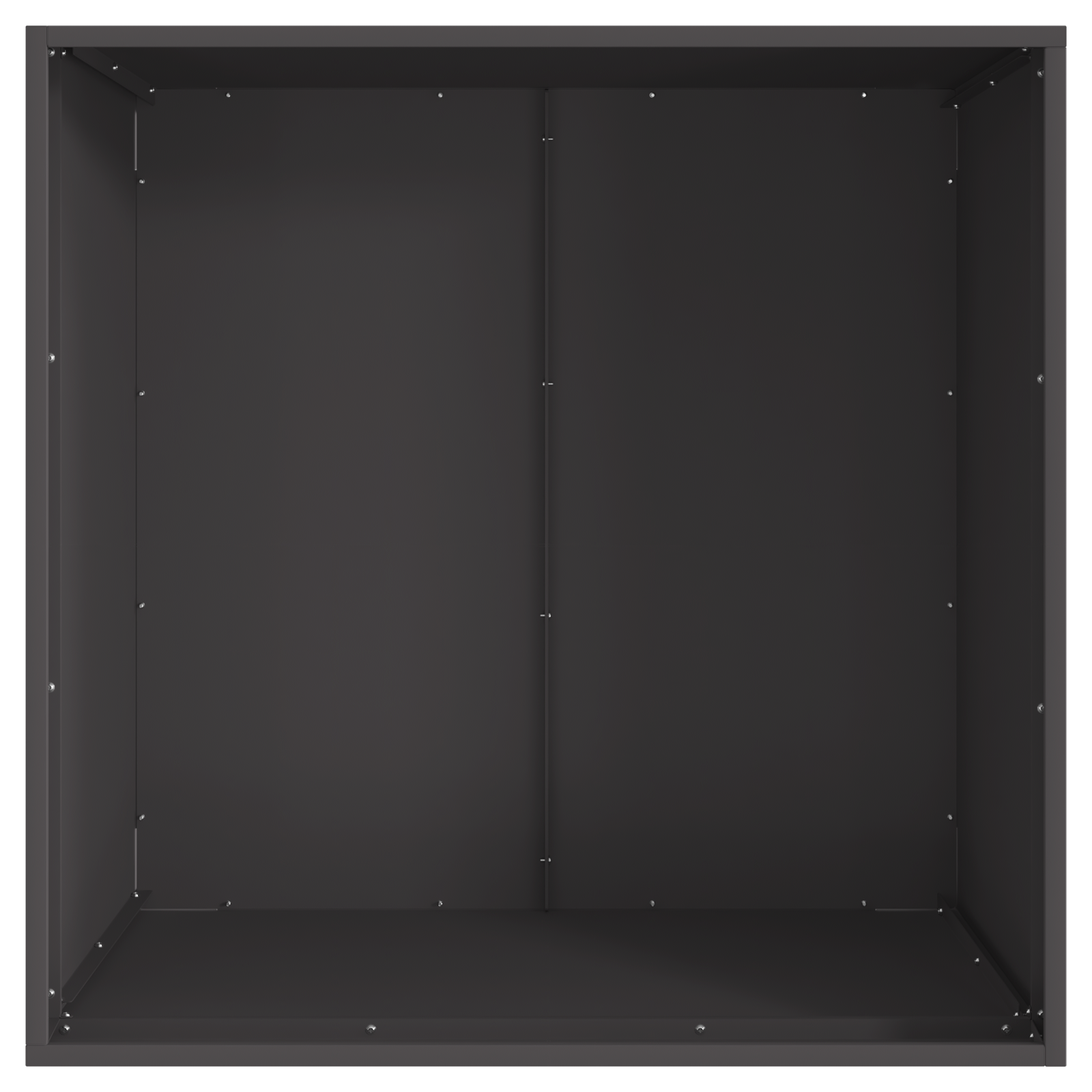 Braciere Quadrato Nero 80x80x43 cm in Acciaio -