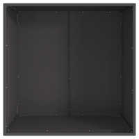 Braciere Quadrato Nero 80x80x43 cm in Acciaio -