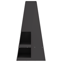 Focolare con Magazzino per Legna Nero 50x50x100 cm Acciaio