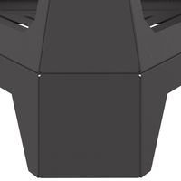 Focolare con Camino Nero 50x43x52 cm Acciaio