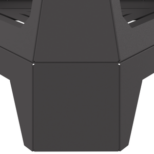 Focolare con Camino Nero 50x43x52 cm Acciaio