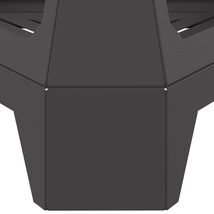 Focolare con Camino Nero 50x43x52 cm Acciaio