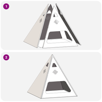 Camino a Fuoco Piramidale Nero 50x50x51 cm Acciaio