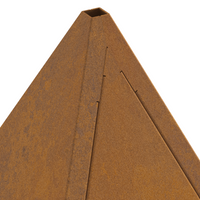 Caminetto a Piramide 50x50x51 cm Acciaio Invecchiato