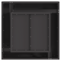Focolare Square Nero 60x60x30 cm Acciaio