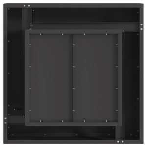 Focolare Square Nero 60x60x30 cm Acciaio