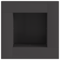 Focolare Square Nero 60x60x30 cm Acciaio