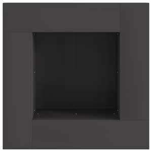 Focolare Square Nero 60x60x30 cm Acciaio