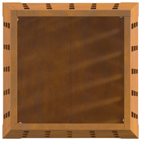 Focolare Quadrato 50x50x70 cm Acciaio Invecchiato