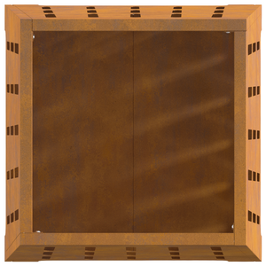 Focolare Quadrato 50x50x70 cm Acciaio Invecchiato