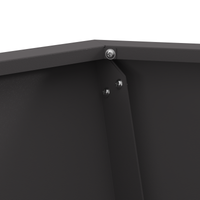 Bracere Esagonale Nero 50x50x40 cm Acciaio