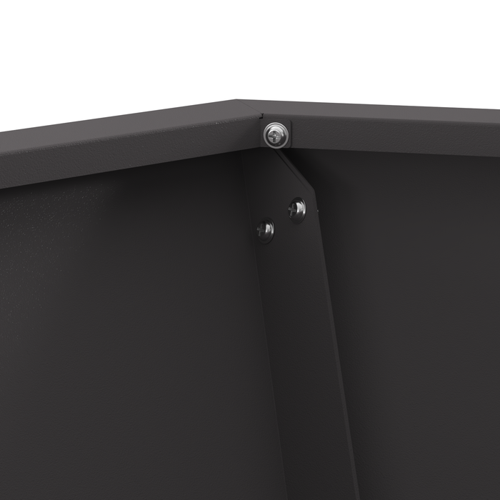 Bracere Esagonale Nero 50x50x40 cm Acciaio