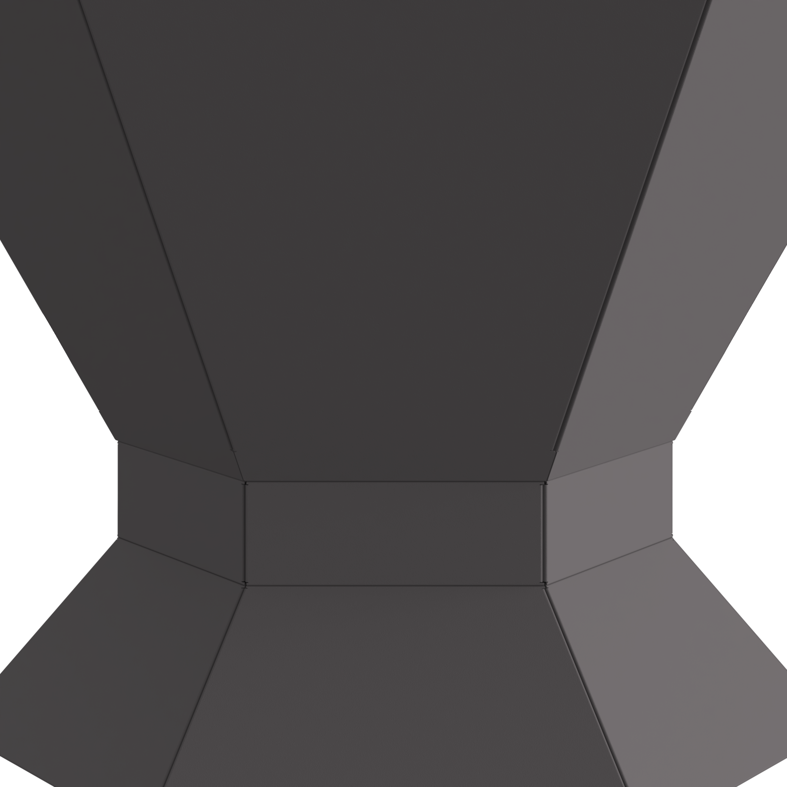 Bracere Esagonale Nero 50x50x40 cm Acciaio