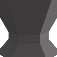 Bracere Esagonale Nero 50x50x40 cm Acciaio