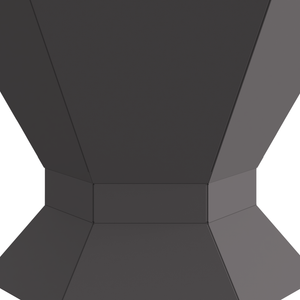 Bracere Esagonale Nero 50x50x40 cm Acciaio