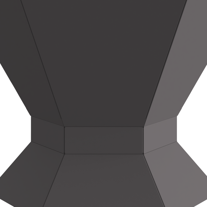 Bracere Esagonale Nero 50x50x40 cm Acciaio