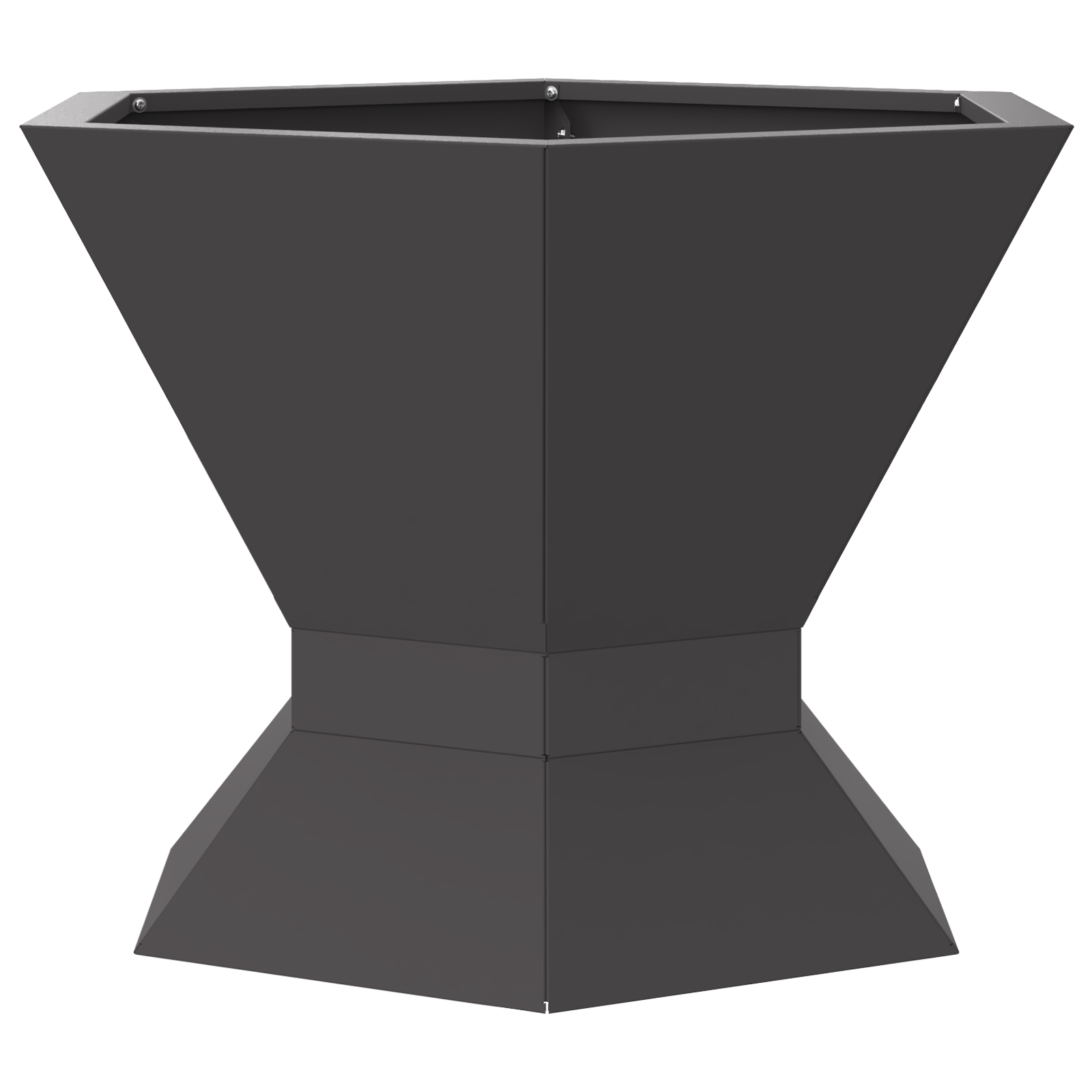 Bracere Esagonale Nero 50x50x40 cm Acciaio