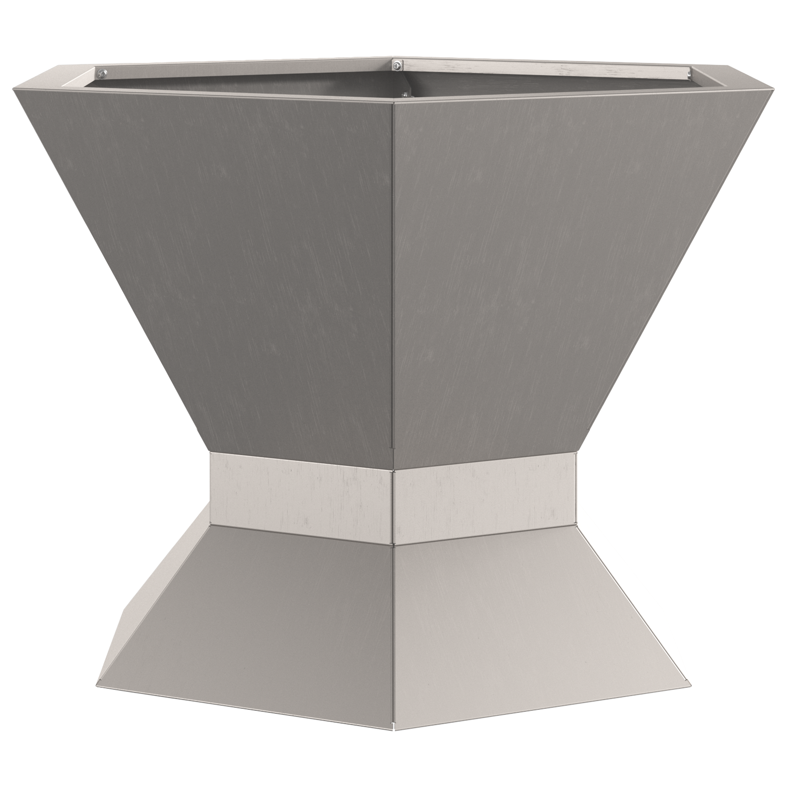 Focolare Esagonale 50x50x40 cm in Acciaio Invecchiato