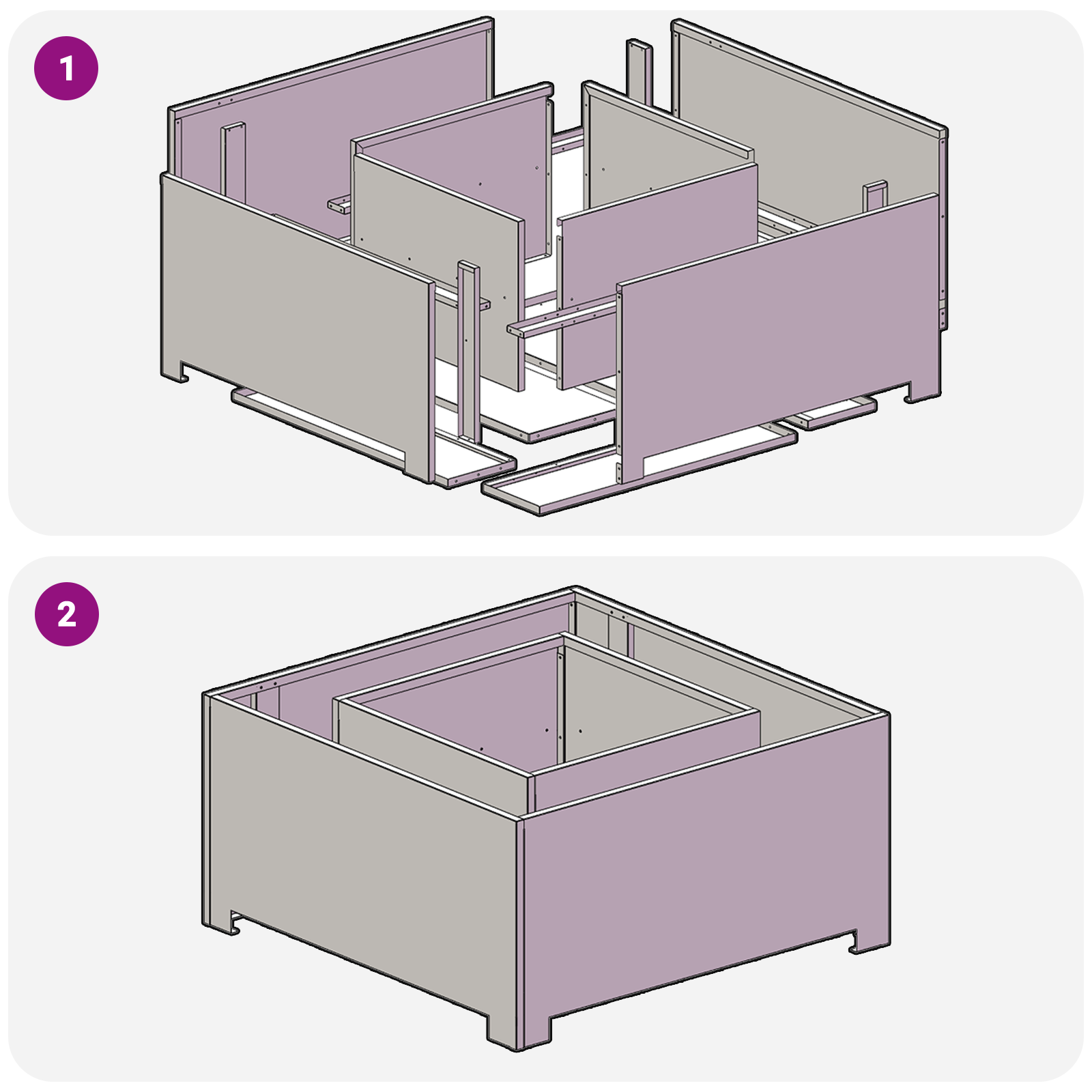 Braciere Quadrato Nero 80x80x40 cm Acciaio