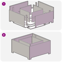 Braciere Quadrato Nero 80x80x40 cm Acciaio