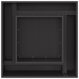 Braciere Quadrato Nero 80x80x40 cm Acciaio