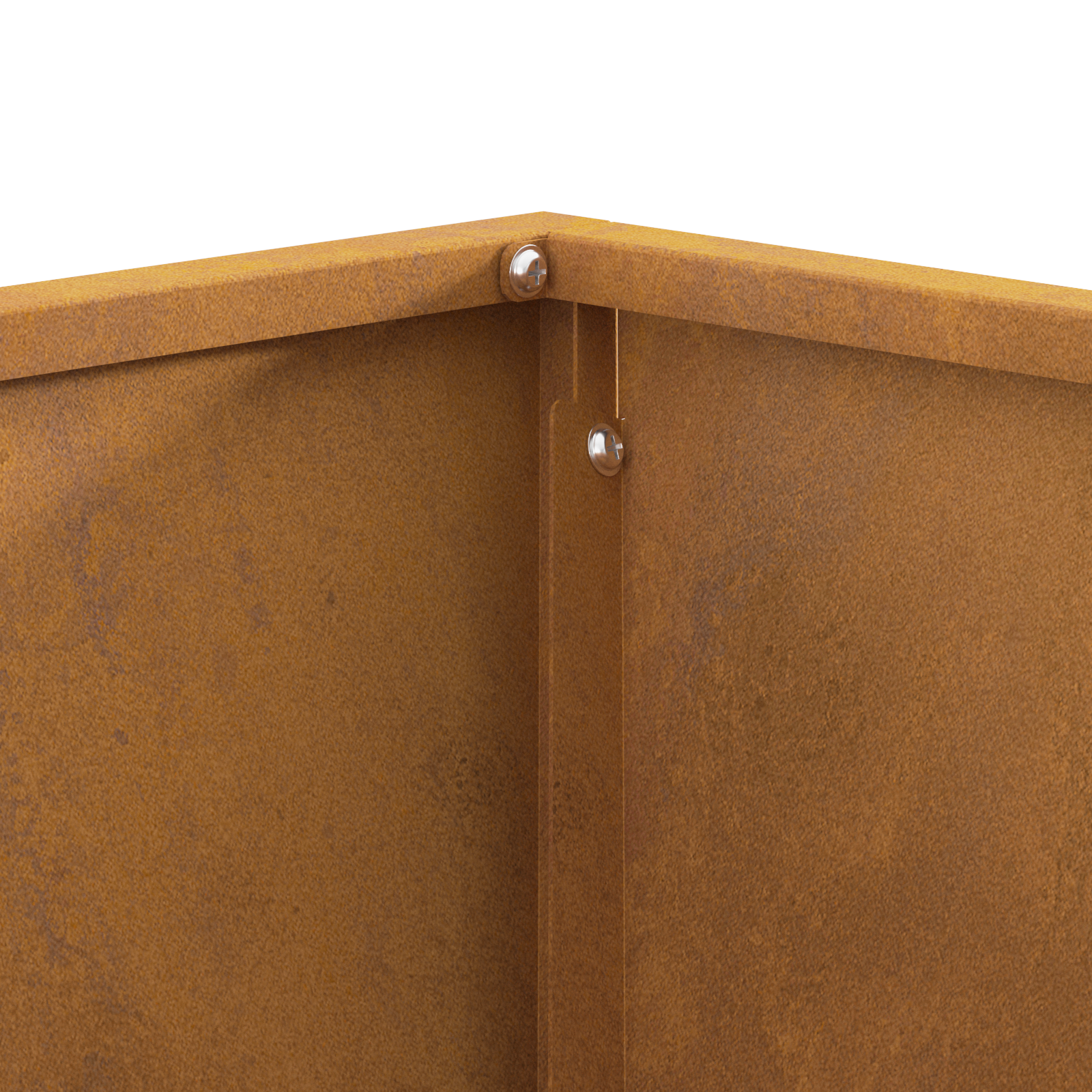 Braciere Quadrato 60x60x30 cm in Acciaio Corroso