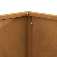 Braciere Quadrato 60x60x30 cm in Acciaio Corroso