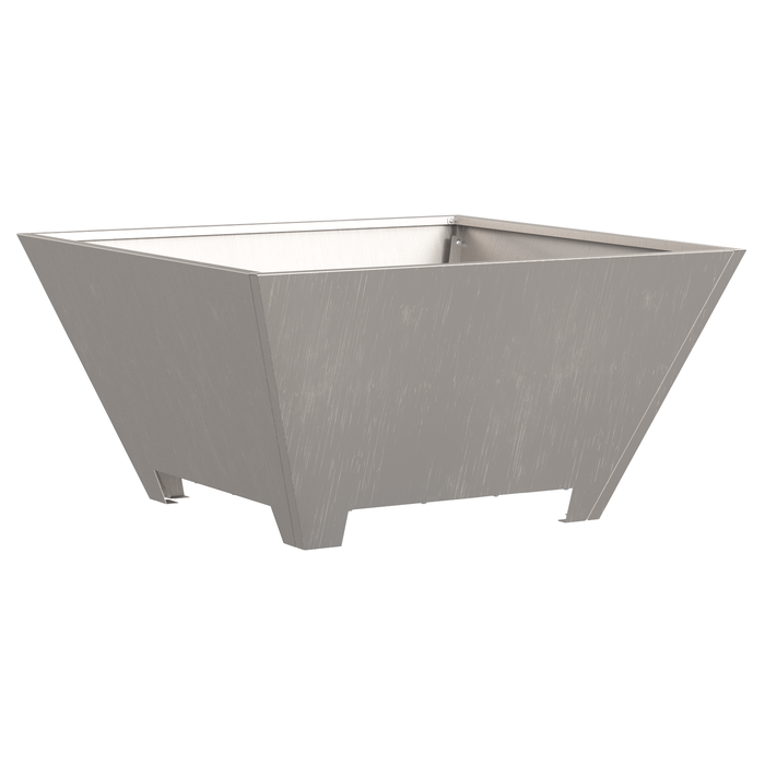 Braciere Quadrato 60x60x30 cm in Acciaio Corroso