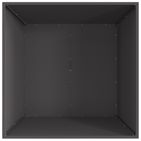 Focolare Quadrato Nero 80x80x40 cm Acciaio