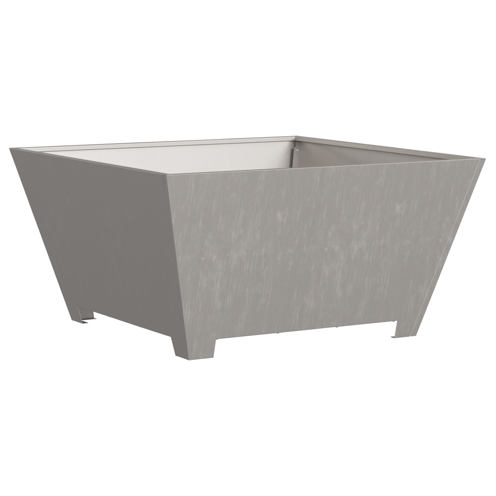 Focolare Quadrato 80x80x40 cm in Acciaio Invecchiato