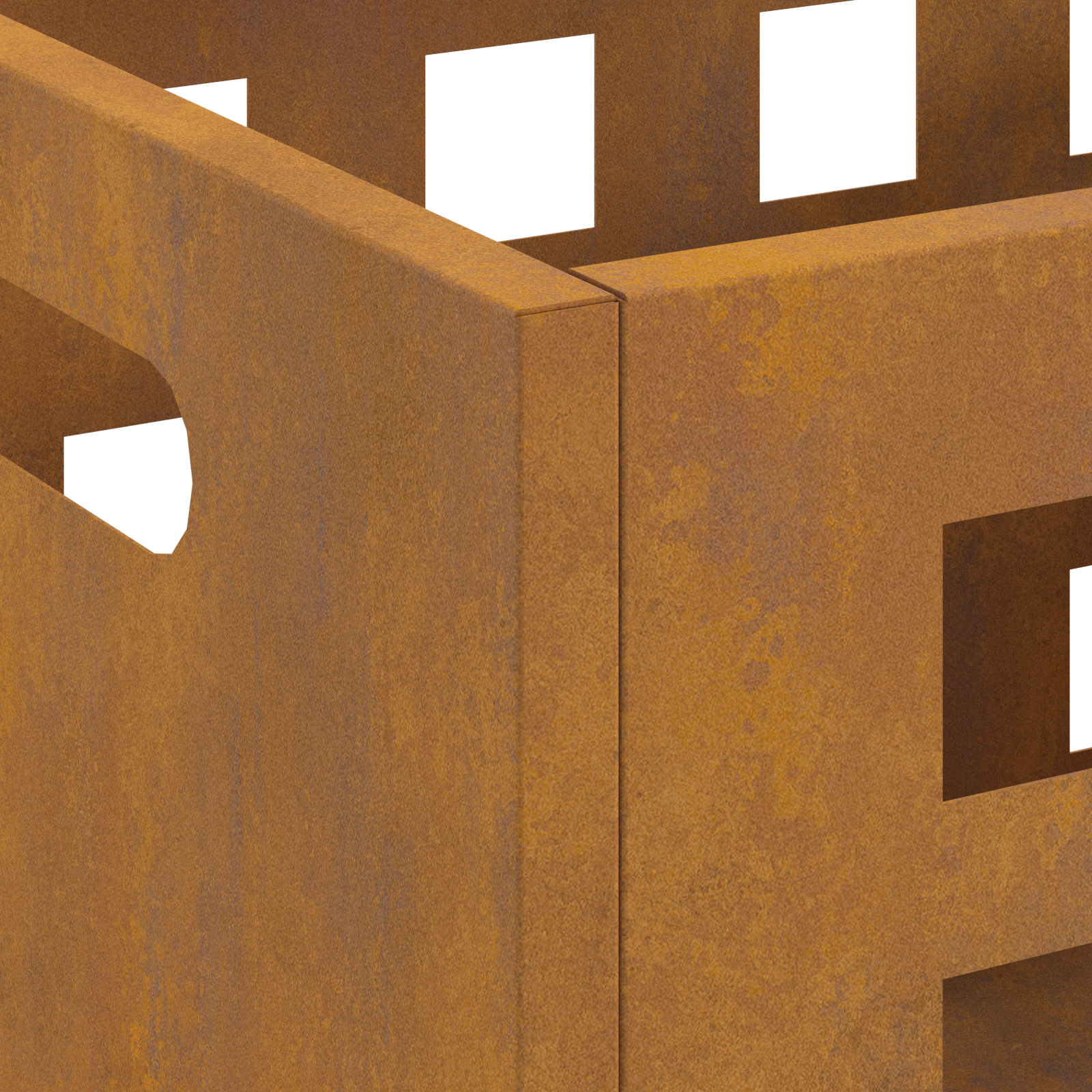 Punto focale  rettangolare 50x30x40 cm in acciaio resistente alle intemperie