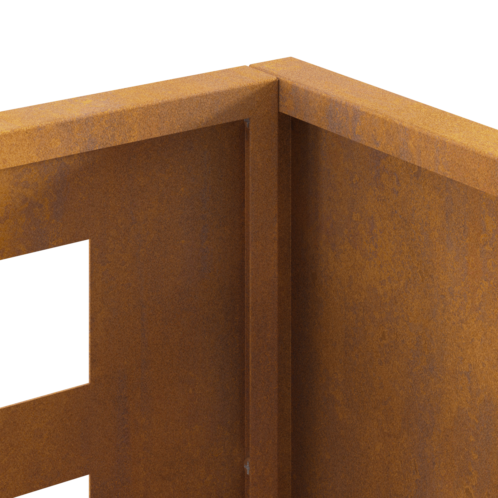 Punto focale  rettangolare 50x30x40 cm in acciaio resistente alle intemperie