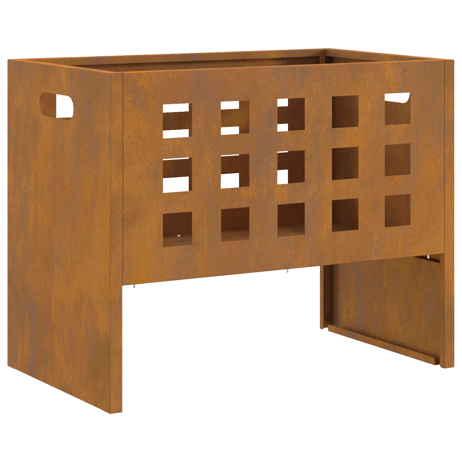 Punto focale  rettangolare 50x30x40 cm in acciaio resistente alle intemperie