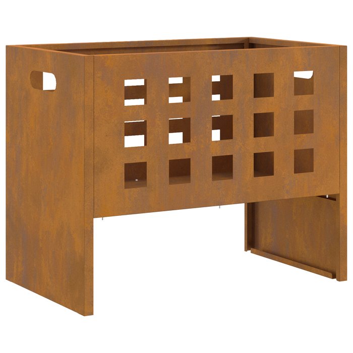 Punto focale  rettangolare 50x30x40 cm in acciaio resistente alle intemperie