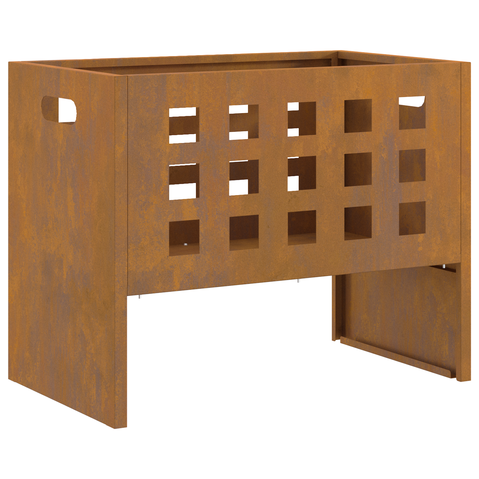 Punto focale  rettangolare 50x30x40 cm in acciaio resistente alle intemperie